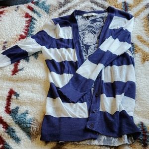 Blue stripped cardigan